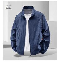 Chaqueta de hombre a prueba de sol para verano; ligero, transpirable y anti-ultravioleta para uso en exteriores; tela de seda de pesca. - details 14