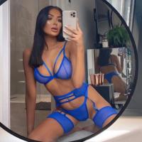 Lenceria Sexy de talla grande 3XL, conjunto de sujetador con bragas de encaje para mujer, Tanga hueca, liguero, conjunto de lencería Sexy - details 11