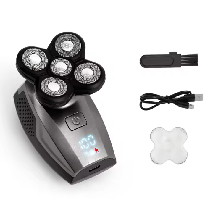 Afeitadora Eléctrica Cinco en Uno con Pantalla Digital Multifuncional, Recargable, Para Lavar Todo el Cuerpo, Máquina de Cabeza Calva - 1