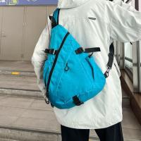 Bolso de pecho de Color sólido para hombre, bolso de hombro de tela Oxford multifuncional de gran capacidad, hombro ajustable, estilo coreano - details 16