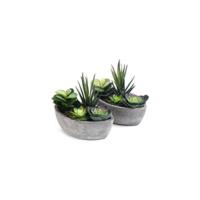 Plantas Artificiales Plásticas Flor Decorativa en Maceta Lleno de Color para Oficina en Casa Paquete de 6 - details 6