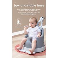 Asiento de suelo infantil 4 en 1, soporte para bebé a partir de los 6 meses, asiento de piso con bandeja/base adicional con ruedas/reposacabezas/cinturón de seguridad/cuerda para tirar, color - details 2