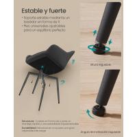 Silla de Cocina, Sillón de Terciopelo, Silla Tapizada con Reposabrazos, Carga Máx. de 120 kg, Patas - details 3