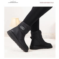 Botas de nieve de gran tamaño para mujer, zapatos cálidos de terciopelo de algodón, impermeables y antideslizantes, novedad - details 11