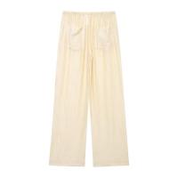 BUNO-Conjunto de camisa y pantalones de Jacquard para mujer, traje informal de media manga con solapa y botones, pantalones de pierna ancha, ropa de calle de verano - details 8