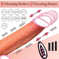Leten Vibrador Telescópico Realista Pelota de 7/8 pulgadas con Estimulador Anal Grande para Mujeres - details 1