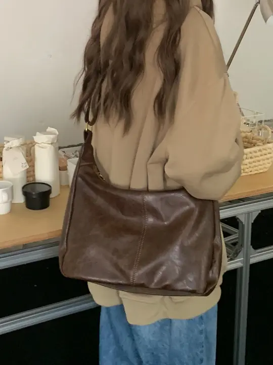 Bolso de mensajero retro para mujer nueva versión coreana de moda bolso de mano versátil bolso de hombro de gran capacidad - 1
