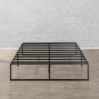 Cama 135x190 cm - Altura 36 cm con almacenamiento debajo de la cama - Estructura de cama de plataforma de metal - Blanco - details 11