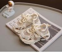 Sandalias deportivas para niño y niña, zapatos de tenis transpirables de malla hueca, zapatillas para correr a la moda, resistentes al desgaste y a prueba de suciedad, novedad de verano 2024 - details 4