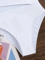 TRE de malla con contraste de borde con volantes, bañador de baño de una pieza para mujer 2025, ropa deportiva de playa - details 11