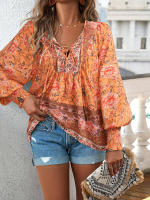 Camisa y blusa Floral rosa para mujer, Top suelto de manga larga, ropa de calle, atuendo de oficina, ropa femenina para mujer, otoño y primavera - details 22
