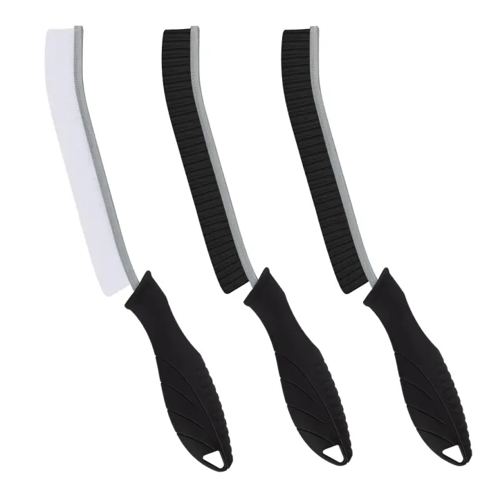Cepillo de Limpieza de Ranuras de Cerdas Duro Herramienta de Limpieza Delgada para Fugas, Cocina, Baño 3 Pcs - 1