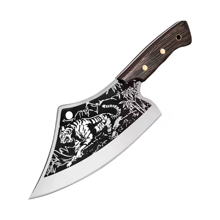 MDHAND Cuchillo de Cocina de Acero Inoxidable Hecho a Mano por un Carnicero Serbio - 1