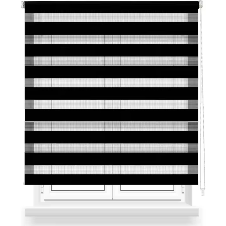 Estor enrollable de doble capa Noche y Día,disponible en varios colores Blanco,gris,rosa,negro.Disponible en varias medidas 160x180cm,140x180cm,120x180cm,100 x 180 cm,80x180cm - 1
