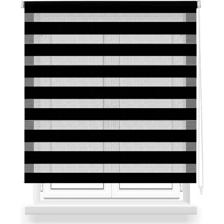 Estor enrollable de doble capa Noche y Día,disponible en varios colores Blanco,gris,rosa,negro.Disponible en varias medidas 160x180cm,140x180cm,120x180cm,100 x 180 cm,80x180cm - 1