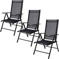 2X Sillas de Jardín Plegables Antracita Asiento Ligero Aluminio Silla Reclinable 8 Posiciones hasta 120Kg - details 23