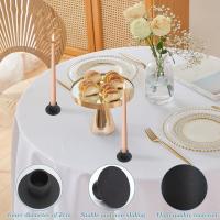 4 candelabros cónicos de hierro negro retro, juego de candelabros decorativos, candelabros redondos (2 cm) - details 0