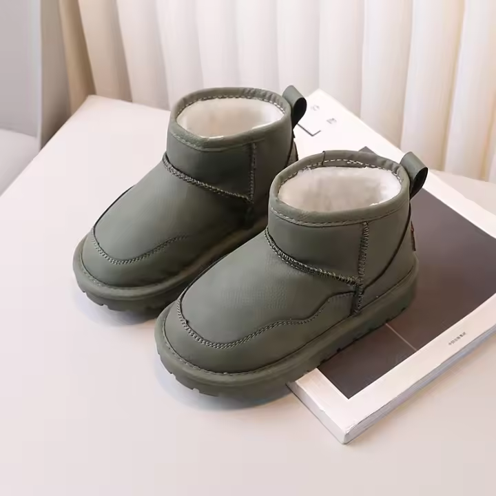 Botas de nieve estilo niña coreana con fondo suave y cordones antideslizantes, multifuncionales, informales, cálidas, de felpa, a la moda, - 1