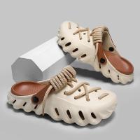 Zuecos casuales minimalistas con cordones unisex, zuecos cómodos antideslizantes suaves de moda, zapatos de moda para uso en interiores y exteriores, zapatos de moda, sandalias únicas - details 2