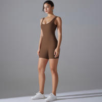Hamidou body sin mangas para mujer, ropa de una pieza, mono ajustado, ropa deportiva elástica, ropa de gimnasio, ropa deportiva de realce - details 9