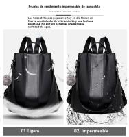 Mochila de Cuero PU para Mujer Bolso Informal Retro Impermeable Ideal para Viajes - details 1