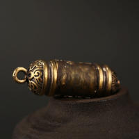 Llavero De Cuerda De Cuero Y Latón Con Sutra Budista Tíbetano Para Coche Colgante De Suerte Joyería Lanyard Para Bolsos Vintage Unisex - details 6