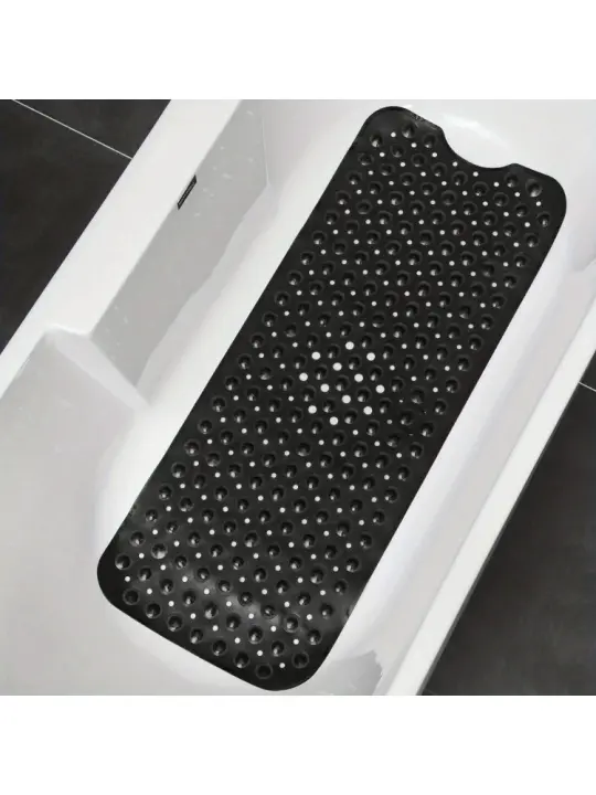 1Pc alfombra de ducha antideslizante alfombra de bañera con orificios de drenaje y ventosas lavable a máquina hogar baño ducha alfombra baño - 1