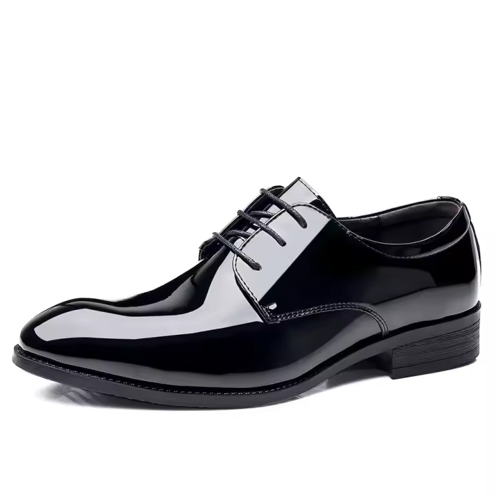 2025 otoño nuevos zapatos formales de estilo inglés de negocios para hombres zapatos casuales de cuero negro para uso en la oficina de la boda - 1