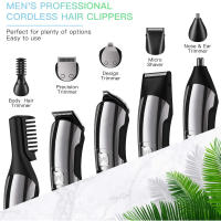 Surker-cortadora de pelo multifunción 6 en 1 para hombre, Afeitadora eléctrica recargable, inalámbrica, 8688 - details 2