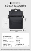 Mochila de Viaje al Aire Libre Unisex Cubierta de Rollo con Estampado Sencillo - details 13