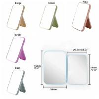 Espejo de maquillaje portátil plegable de escritorio para dormitorio de estudiantes, espejo pequeño de tocador femenino con espejo de princesa - details 1