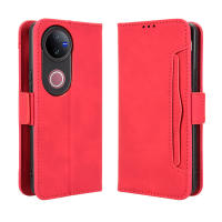 Funda de cuero con tapa para Vivo V50, V50 Lite, billetera con ranuras para múltiples tarjetas, funda de cuero magnética de PU. - details 8