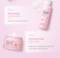 Conjunto de Cuidado de la Piel de Sakura LAIKOU Limpiador Facial, Crema de Ojos, Crema Facial, Sérum, Lótion, Toner para Hidratación y Iluminación - details 14