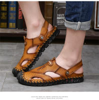 Sandalias de verano para hombre, sandalias romanas clásicas de cuero, zapatillas cómodas para exteriores, chanclas de goma para playa, sandalias de Trekking acuático para hombre - details 18