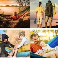 Single Person Outdoor Camping Hammock With Nylon Color Matching Hammock High Strength Parachute Fabric Portable Hanging Bed - details 0