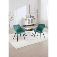 1 x Silla de Comedor Nordica Estilo Vintage Juego de 1, Silla de Cocina Silla Tapizada con Reposabrazos Tapizadas en Terciopelo, Estructura de Metal, Turquesa BH93ts-1 - details 3