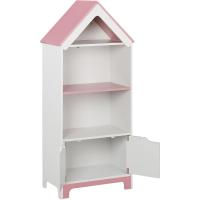 Diseño Superheroína, 4 Repisas, Armario Juguetes Niña con Puertas, 116 x 51 x 30 cm, Rosa, Tablero de Fibras - details 5