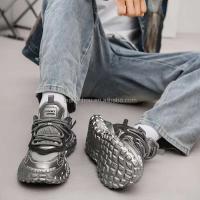 Zapatos deportivos informales de suela gruesa con logotipo de Dropshipping para hombre, zapatos deportivos de estilo para caminar de diseñador de moda - details 2