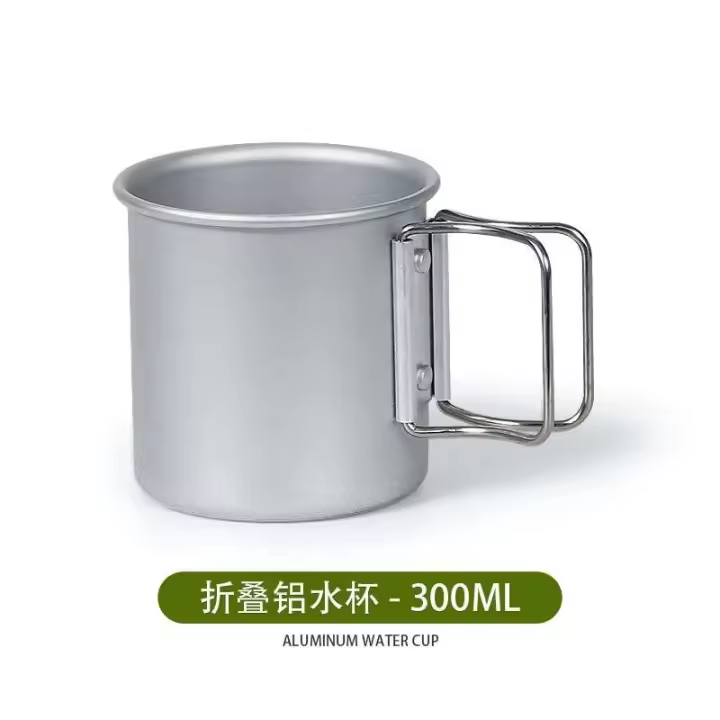 Taza de aleación de aluminio para acampar, villa turística, equipo para picnic al aire libre, juego VIE, utensilios de cocina para senderismo - 1