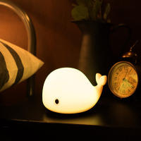 Luz Nocturna recargable por USB para niños, Animal de silicona suave, dibujos animados, Ribbot, perro Panda, ballena, Delfín, regalo para niños - details 3