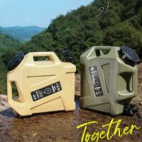 Cubo para beber al aire libre de 12L, contenedor portátil de almacenamiento de agua de gran capacidad, tanque de agua para acampar resistente al desgaste a prueba de fugas - details 3
