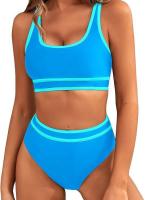 Traje de baño sexy de color sólido, bikini de mujer, bikini transfronterizo, traje de baño dividido. - details 1