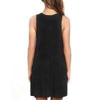 Vestido informal de verano para mujer, ropa playera, plisada, lisa, con bolsillos - details 3
