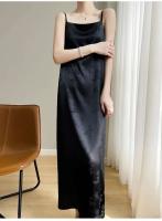 Vestido de temperamento para mujer, vestido de satén de ácido acético, falda con tirantes de alto sentido, nuevo verano - details 18