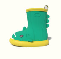 Tiburón zapatos de lluvia antideslizante suela suave ligero nuevo impermeable de las mujeres de dibujos animados botas de lluvia - details 8