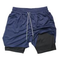 Pantalones Cortos de Fitness de Doble Capa para Hombres Secado Rápido Entrenamiento de Gimnasio - details 6