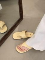 Diseño de nicho, medias zapatillas, zapatos de mujer, punta de moda, zapatillas frescas romanas de fondo plano para vacaciones - details 3