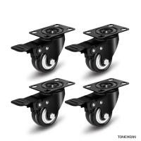 Jeu-4 ruletas pivotantes, rules con freins, fortes, carga 200 kg - details 0