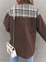 Chaqueta vaquera de manga larga para mujer, camisa a cuadros con botones, Tops de otoño e invierno - details 6