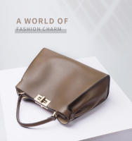 Bolso de Cuero Auténtico Para Mujer, Negro, Caramelo, albaricoque, Azul, Turquesa, Burdeos Blanco - details 0